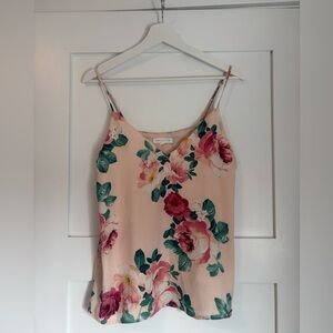 Socialite Pink Floral Spaghetti Strap Tank